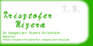 krisztofer mizera business card